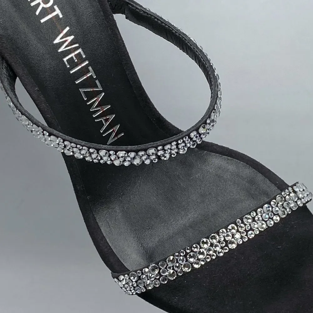 Stuart Weitzman Suede Embellished Sandals size 6.5